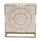 Baxton Studio Ercilia Modern Bohemian White and Rustic Brown Mother of Pearl Storage Cabinet 240-13470-ZORO - alternate 4